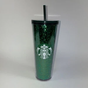 Starbucks 2019 Holiday Limited Edition Green Speckled Glitter Tumbler Neu mit Etikett - Bild 1 von 5