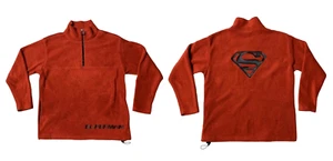 Maglione pile pullover 1/4 zip Warner Bros Superman vintage 1999 rosso uomo piccolo - Foto 1 di 9