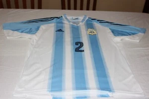 Vintage Football Shirt Argentina National Team 2002 Adidas T/XL No. 2 Ayala - Picture 1 of 5