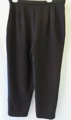 Pantalones de vestir para mujer Rafaella poliéster lycra negros talla 16 #14384 Foto 1 de 3