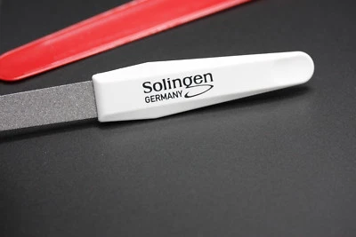 SOLINGEN GERMANY Nagelfeile Solingen 1/2/4/6/8/10 Nagelfeilen Saphir Feile 11,5 cm fein-grob Etui