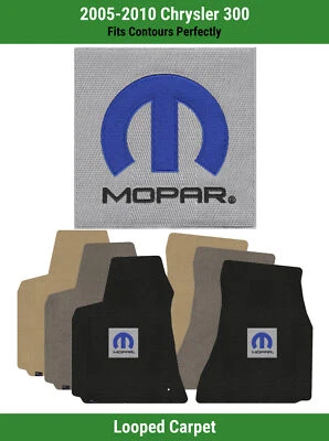 Lloyd 经典环形前地毯垫适用于 '05-10 克莱斯勒 300 带蓝色 M-Mopar 标志 — 第 1/4 张图片