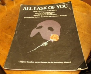All I Ask of You ~ "Phantom of the Opera" ~ 1986 Hal Leonard Noten ausklappbar - Bild 1 von 1