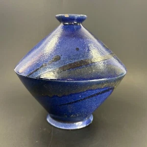 Jarrón de cerámica Raku c. 1989 por Donaldson de Cross Creek Clay Oregon - Imagen 1 de 8