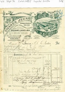 Dépt 34 - Frontignan - Superbe Entête d'une Vermoutherie & Distillerie de 1895 - Picture 1 of 1