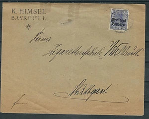 Bavaria Mi.nr. 142 As Ef On Letter Bayreuth-Stuttgart - Picture 1 of 1