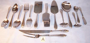 WALLACE AMERICAN TRADITION Hostess Serving 15 Pc Spoon Forks Knife Ladles Tongs - Picture 1 of 5
