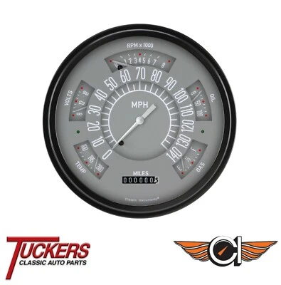 Ford Bronco 1966 67 68 69 70 77 4x4 gris calibre clúster instrumentos clásicos FB66G Foto 1 de 4