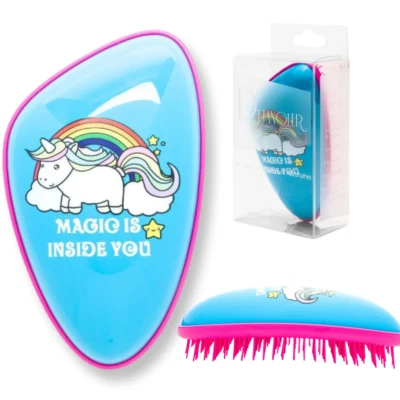 DESSATA Kids Detangler Entwirrende  Haarbürste "Unicorn - Magic is inside you" - Bild 1 von 4