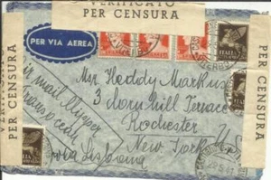 Italy Sc#224(x3)#C13(x3)-CASTIGLIONE IN TEVERINA 29/5/41-TRANSATLANTIC - Picture 1 of 2