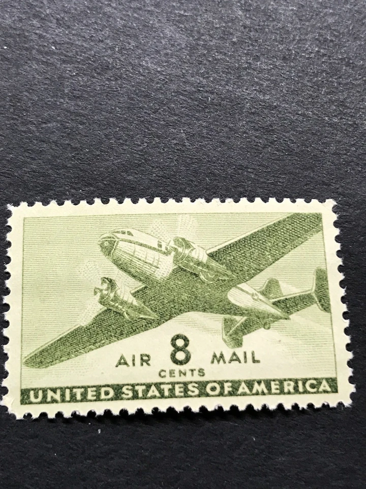 Scott#C26 Twin-Motored Transport Plane 08c - 1944 - Air Mail - Mint NH Single-US - Image 1 of 1