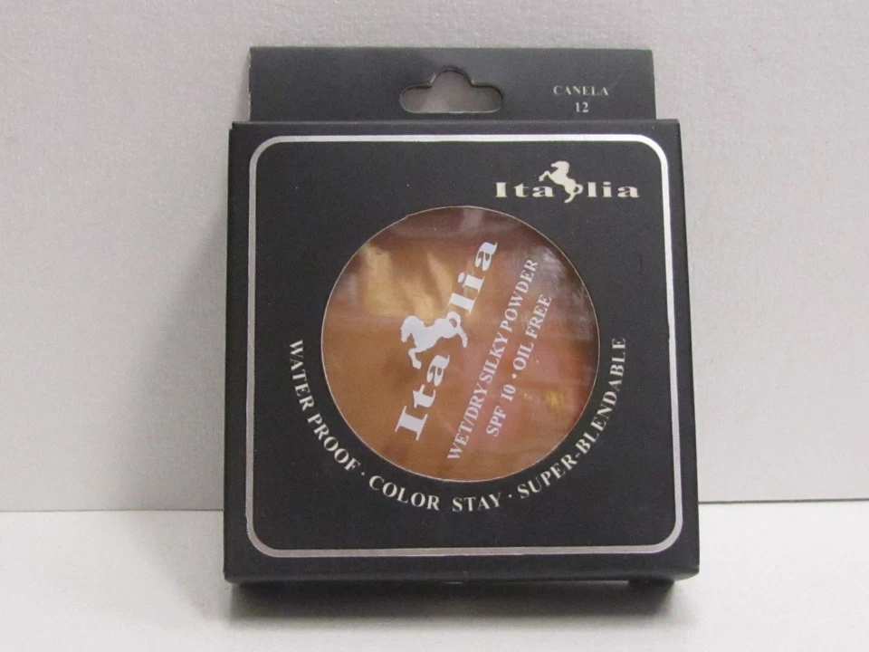 Italia Deluxe Impermeable Húmedo/Seco Polvo Sedoso FPS 10 Color Sin Aceite Canela Foto 1 de 1