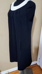 Classic Donna Morgan Black & White Essential Elegant A Line Dress Women Sz 10 - Picture 1 of 5