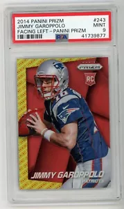 Panini Prizm 2014 Jimmy Garoppolo logotipo izquierdo novato #243 PSA 9 como nuevo - Imagen 1 de 1