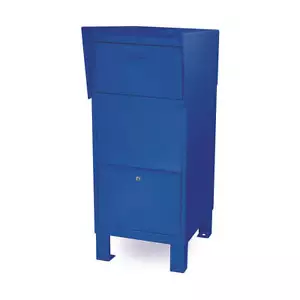 SALSBURY INDUSTRIES 4975BLU Courier Box,Blue 3YNX6 - Picture 1 of 2