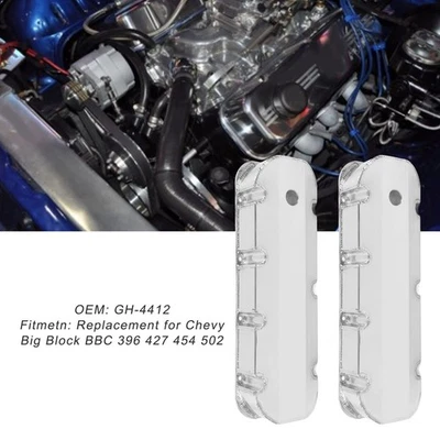 2pcs Aluminum Polished Valve Covers GH‑4412 Car Accessories Car For Big - Image 1 of 4