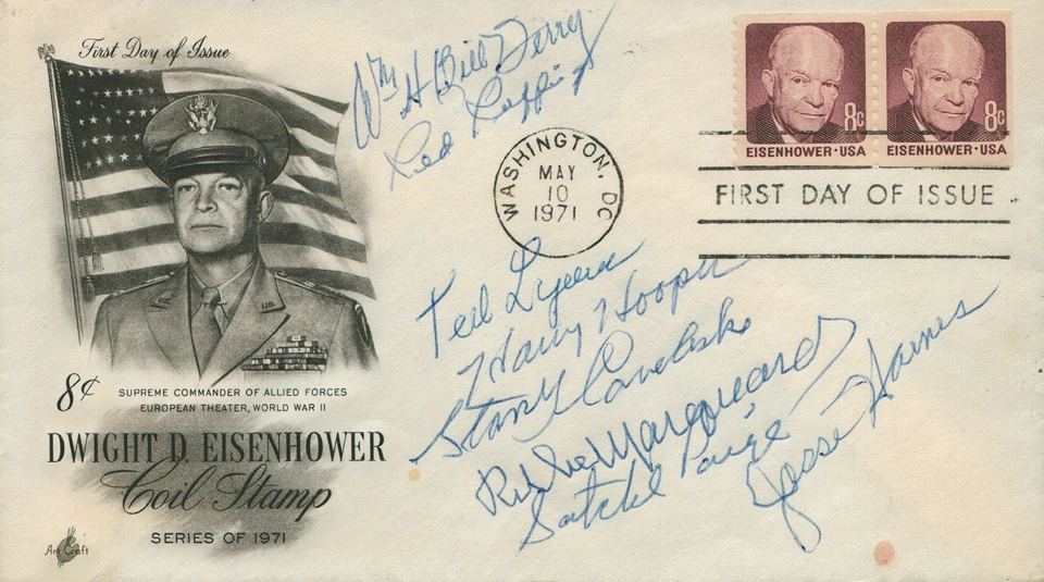 SATCHEL PAIGE - FIRST DAY COVER SIGNED WITH CO-SIGNERS - Image 1 of 2