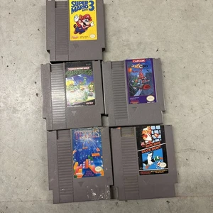 Lotto 5 giochi Nintendo NES - Mario, Tetris, Tartarughe Ninja, Yo Noid - Foto 1 di 1