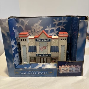 Tienda Wal-Mart Fibra Óptica Vacaciones Navidad Pueblo Edificio Cerámica - Imagen 1 de 10