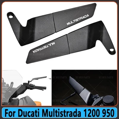 1Set NEW Adjustable Rotating Rearview Mirror For Ducati Multistrada 1200 950 - Image 1 of 4