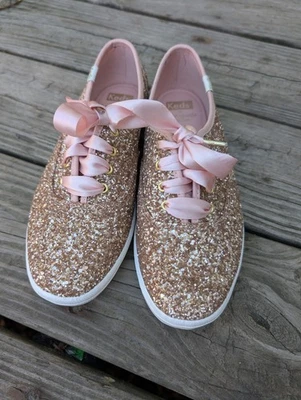 Keds x Kate Spade New York Champion Glitter Sneakers.  Size 6w - Image 1 of 4