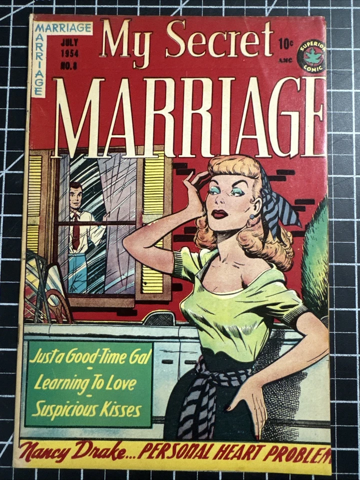 1954 Superior MY SECRET MARRIAGE #8 -GGA Headlights Romance Pre Code Golden Age - Image 1 of 4