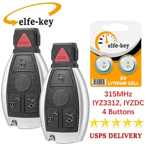 2 4B Remote Key Fob IYZDC for Mercedes Benz E63 ML350 R350 S430 SLK350 2000-2016 - Picture 1 of 7