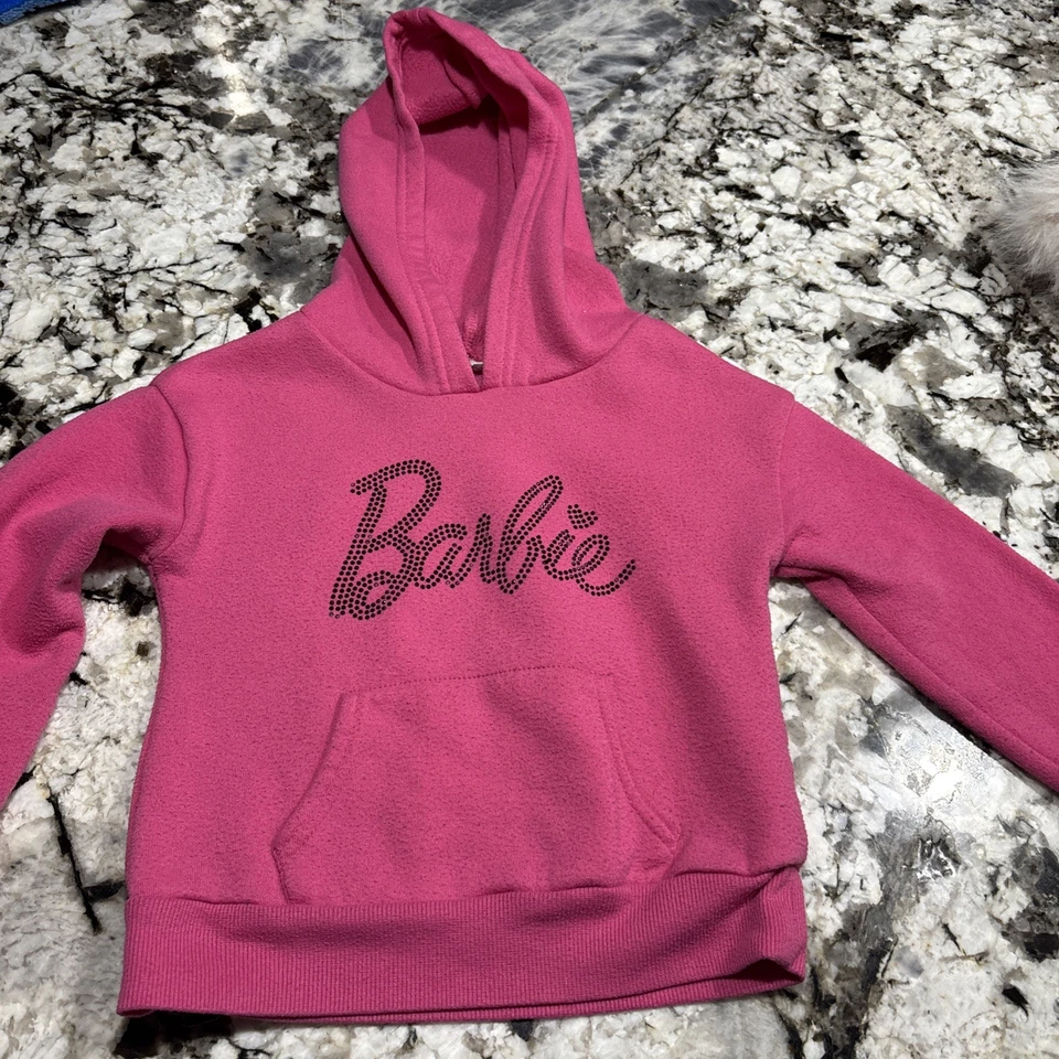 Pink Girls Barbie Hoodie - Image 1 of 1