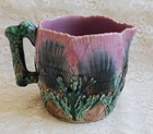 Antique Griffen Smith Hill Etruscan Majolica Creamer Pitcher Shell Coral Seaweed