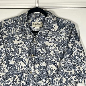 Cooke Street Honolulu Pez/Coral Estampado Todo Para Hombre Manga Corta Botón Talla S - Imagen 1 de 6