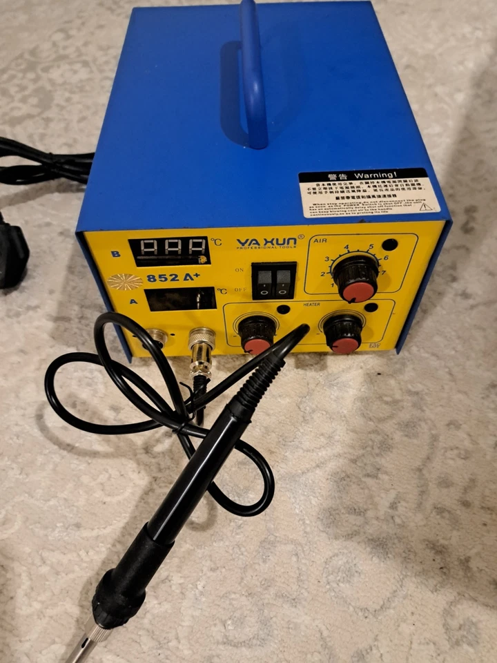Aoyue 852A+ SMD Rework Station Hot Air Gun Desoldering Repair System Digital - Image 1 of 1