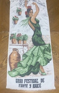 De Colección Toalla Gran Festival De Cante Gran Festival Bailarina Flamenca Vestido Verde España - Imagen 1 de 16