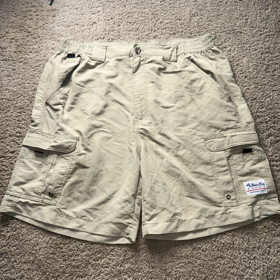 Pantalones cortos cargo de nailon Bimini Bay Performance Gear para hombre talla 38 Foto 1 de 4