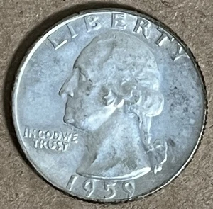 1959 D Washington 90% silver quarter - Picture 1 of 2