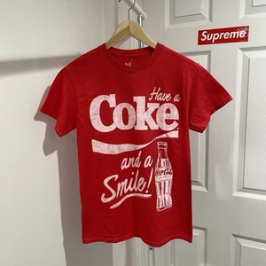Free People Have A Coke And A Smile Tee Red Size Xs - Picture 1 of 17