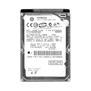Hitachi Travelstar 5K500.B 250GB 5.4K 8MB SATA II 2.5'' HTS545025B9SA0 - Picture 1 of 3