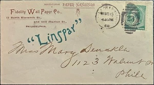 Linspar Fidelity Wallpaper Advertising Philadelphia PA 2c Banknote 1888 - Picture 1 of 2
