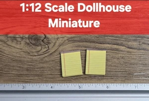1:12 Scale Dollhouse MINI Two (2) Legal Pads, Lawyer, Teacher, Office, Business - Picture 1 of 9