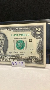 Sequential Set of 50 Two Dollar Notes! Crisp Two Dollar Bills 2017A FW/Christmas - Picture 1 of 7