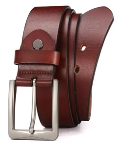 Mens Belts Leather - Italian Full Grain Leather Belts - Ideal for Casul Jeans... - Picture 1 of 7