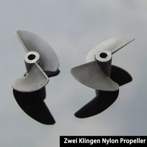 Modèle nylon plastique vis de bateau hélice 2 lames pour modèle RC pièce bateau - Photo 1/6