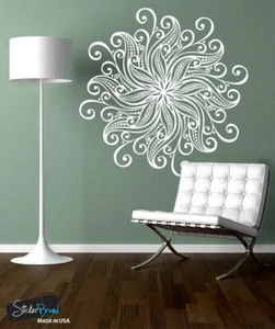 Mandala Wall Decal Headboard Bedroom Boho Decor Yoga Studio Decal. #1567 - Picture 1 of 12