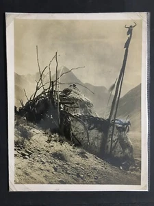 30's Photograph TADJIK HUT w/ Totem Ox Horn RUSSO GERMAN PAMIRS (11985) - Imagen 1 de 7