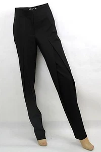 $795 Bottega Veneta Women's Wool Dress Pant w/Ruffle Detail Black 38 329453 1000 - Picture 1 of 8