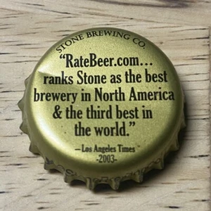 Cita de Los Angeles Times, tapa/corona de botella de cerveza coleccionable Stone Brewing Company - Imagen 1 de 2