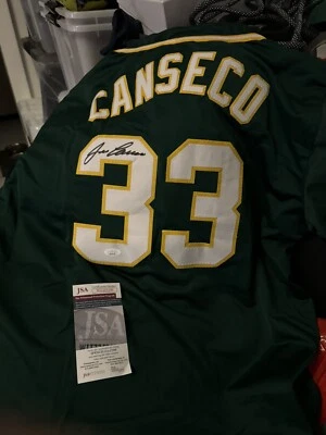 JOSE CANSECO Signed Custom OAKLAND ATHLETICS A’s JERSEY JSA COA STITCHED - Image 1 of 3