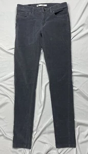 LC Lauren Conrad Pants Women's Sz. 2 Corduroy Skinny Gray ~7.5" Rise 5-Pocket - Picture 1 of 10