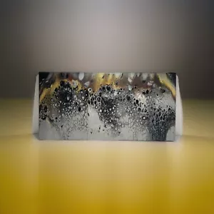 Quadro originale astratto fluido acrilico dipinto arte 10""x20"" tela firmata arte moderna - Foto 1 di 15