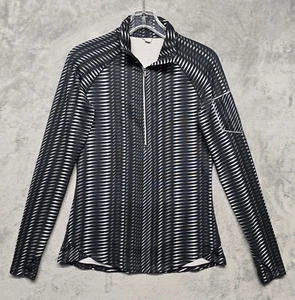 Under Armour Top Womens Small Black Gray White Mock Neck Compression Fly Fast - Picture 1 of 18