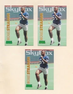 1993 Michael Strahan Skybox Impact Rookie New York Giants 3 Cards Solid Corners - Picture 1 of 1